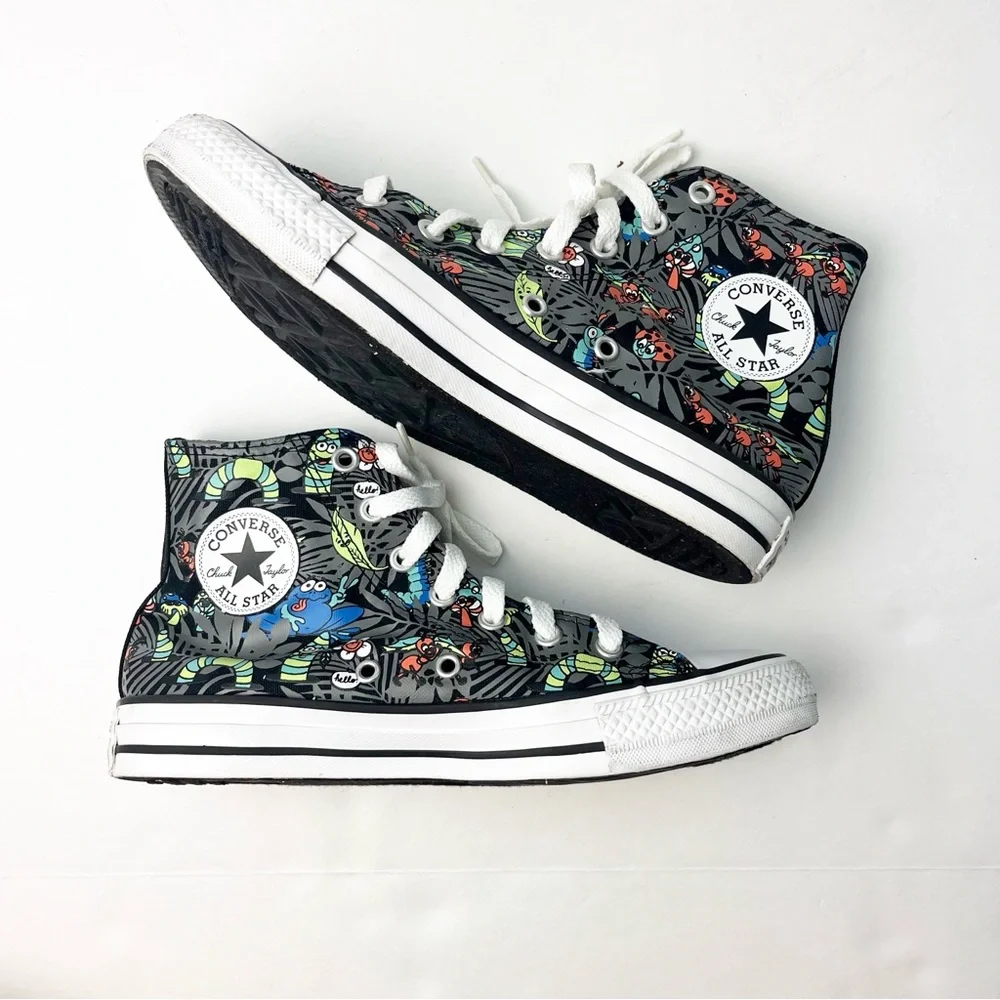 Converse All Stars Chuck Taylor High Top Plants Bugs Size 4